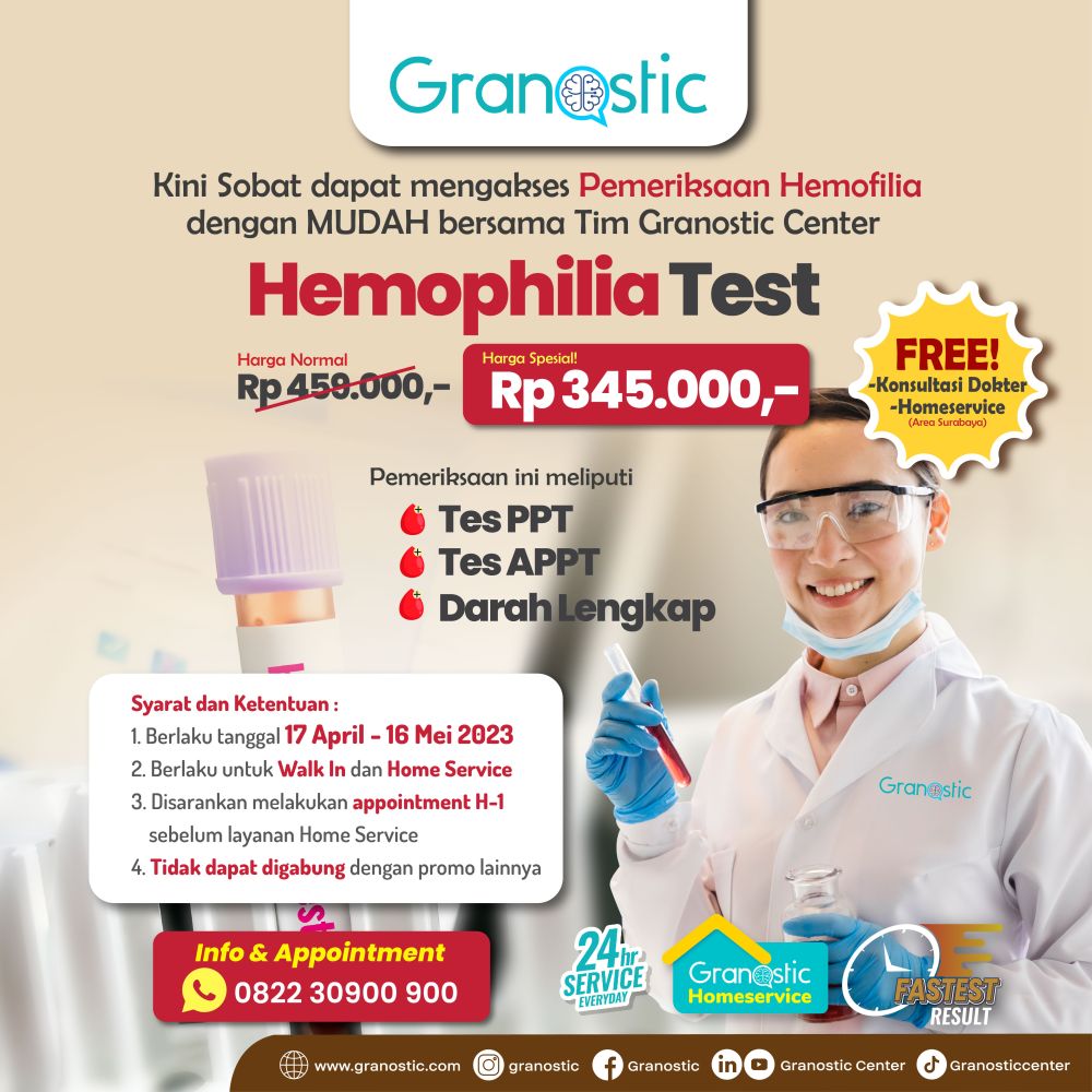 Harga Spesial untuk Pemeriksaan Hemofilia!